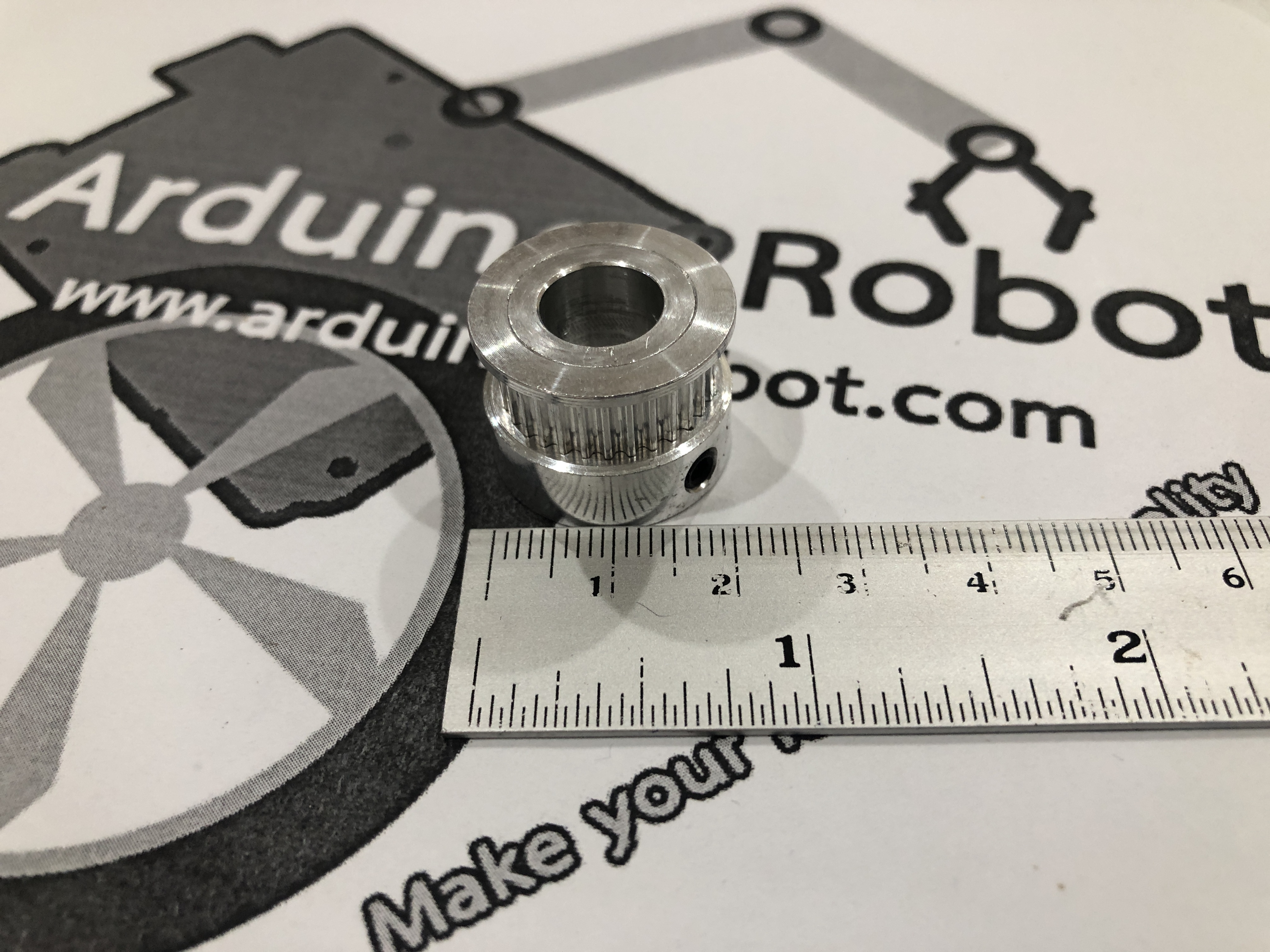 Timing Pulley 30 ฟัน สำหรับสายพานกว้าง 6mm (ใส่แกน 10mm)