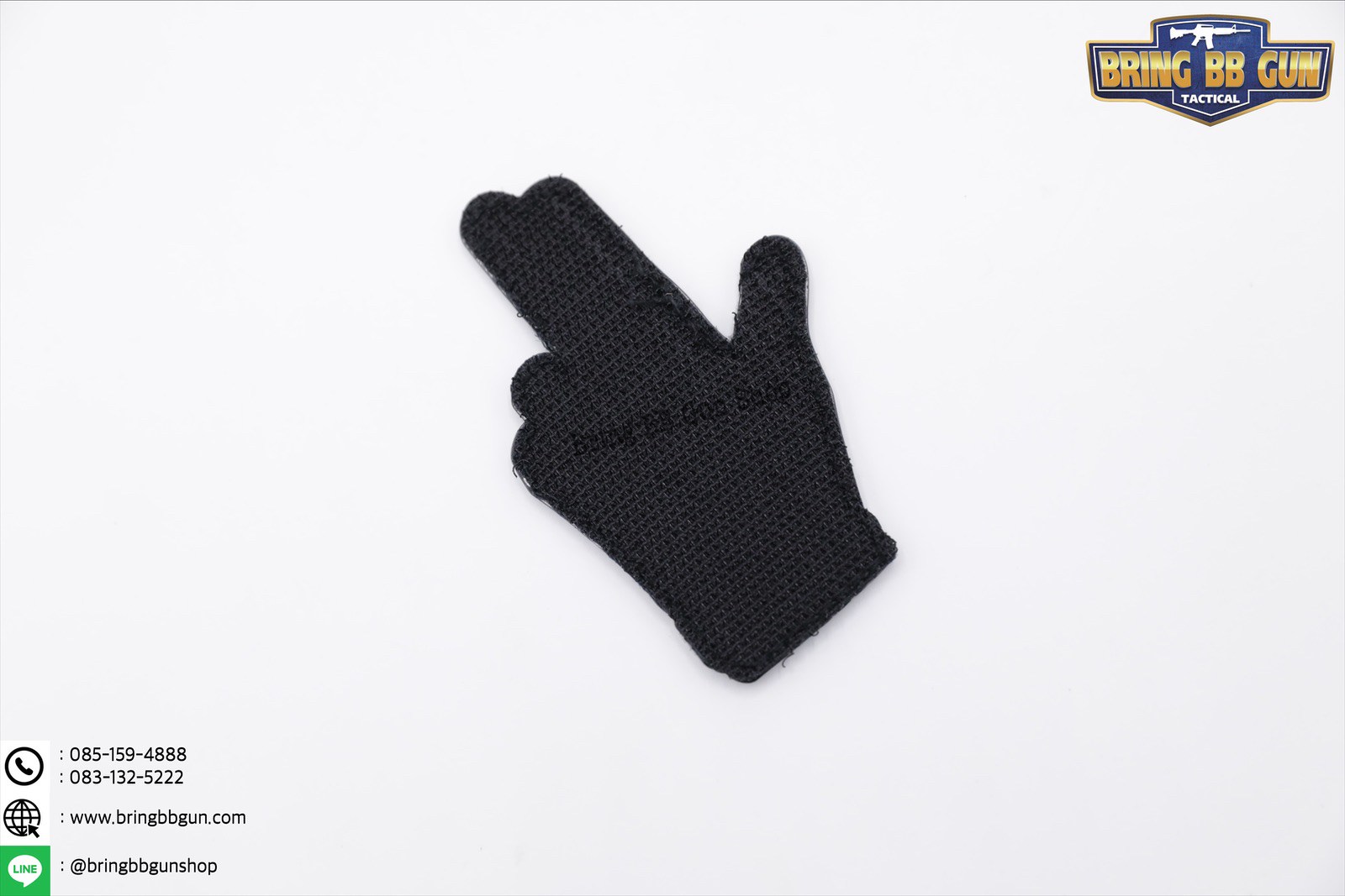 Patches (ด้านหลังมีตีนตุ๊กแก) ลาย ถุงมือทำท่ารูปปืน (Weather Gloves)