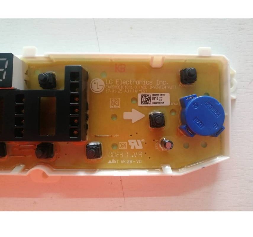 0000005 บอร์ด ปุ่มกด พาร์ท EBR8307 9916 ดิสเพย์ เครื่องซักผ้าLG (PCB Assembly,Display) อะไหล่ใหม่/อะไหล่แท้