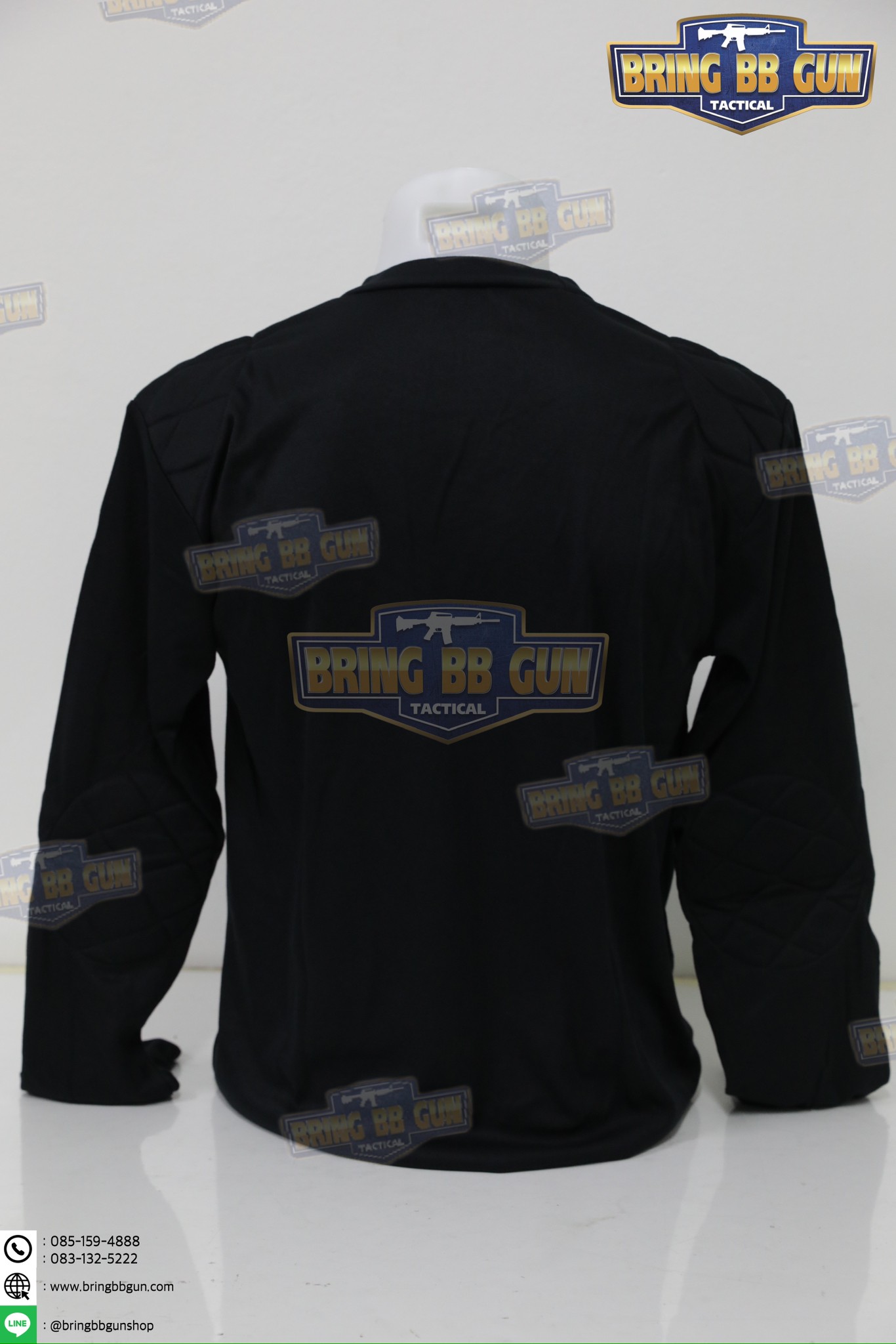 เสื้อยืดแขนยาว บุไหล่ คอกลม (ผ้า TC)