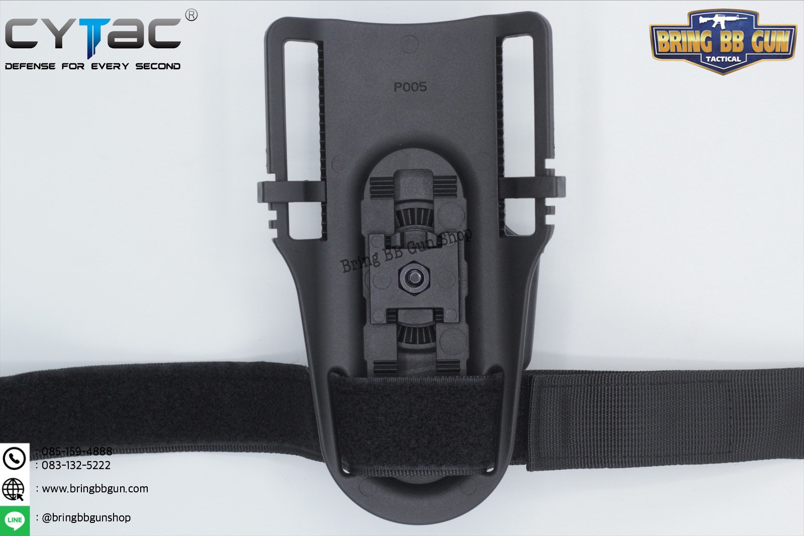 ซองปืนพกนอกปลดนิ้วชี้ Sig Sauer P365 + เพลทโหลดต่ำ ยี่ห้อ Cytac (R-Defender G3 Series P365 Holster with Low Ride Belt Loop)