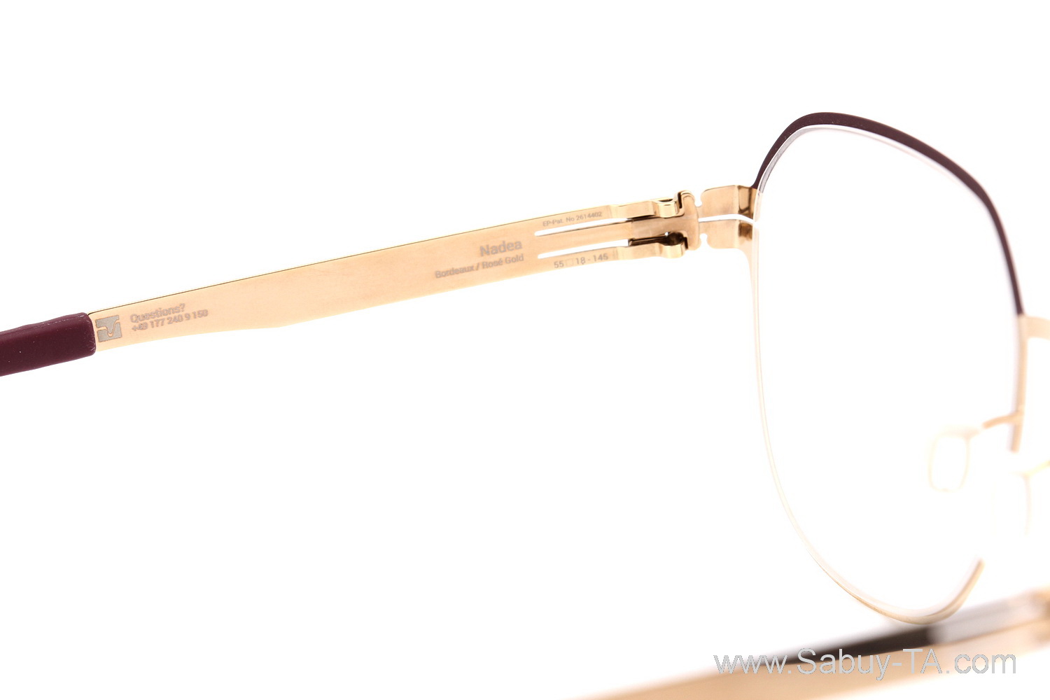 Ic Berlin Nadea. Bordeaux/Rose Gold