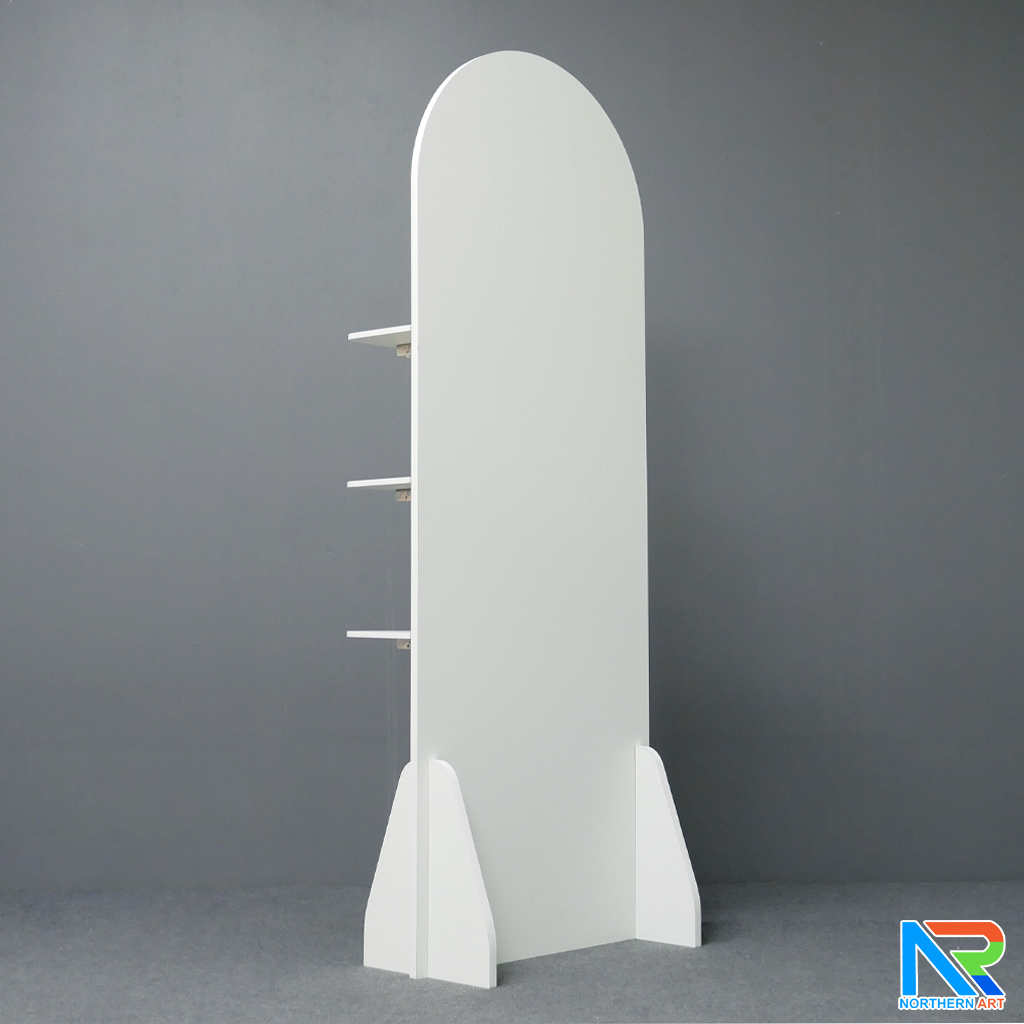 ชั้นวางสแตนดี้ไม้ MDF ปิดผิวเมลามีน ขนาด (W) 58 x (L) 30 x (H) 160 cm.