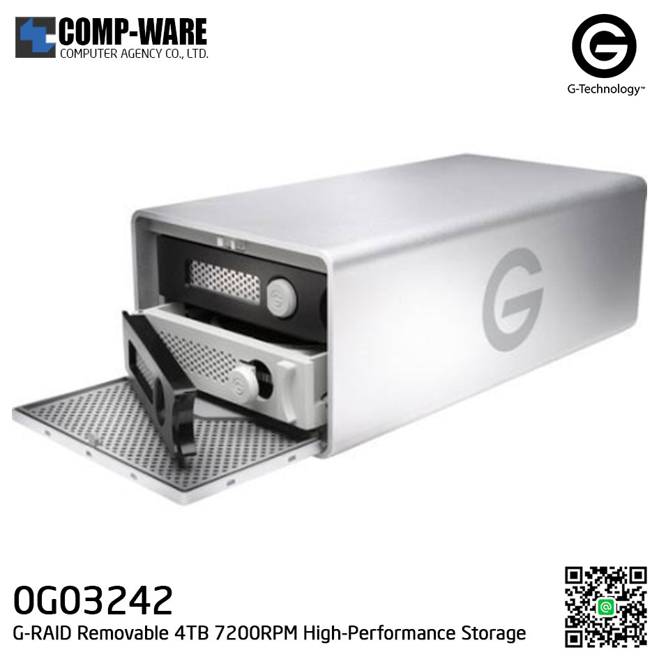 G-Technology G-RAID Removable 4TB 7200RPM High-Performance Removable Drive Storage System - 0G03242