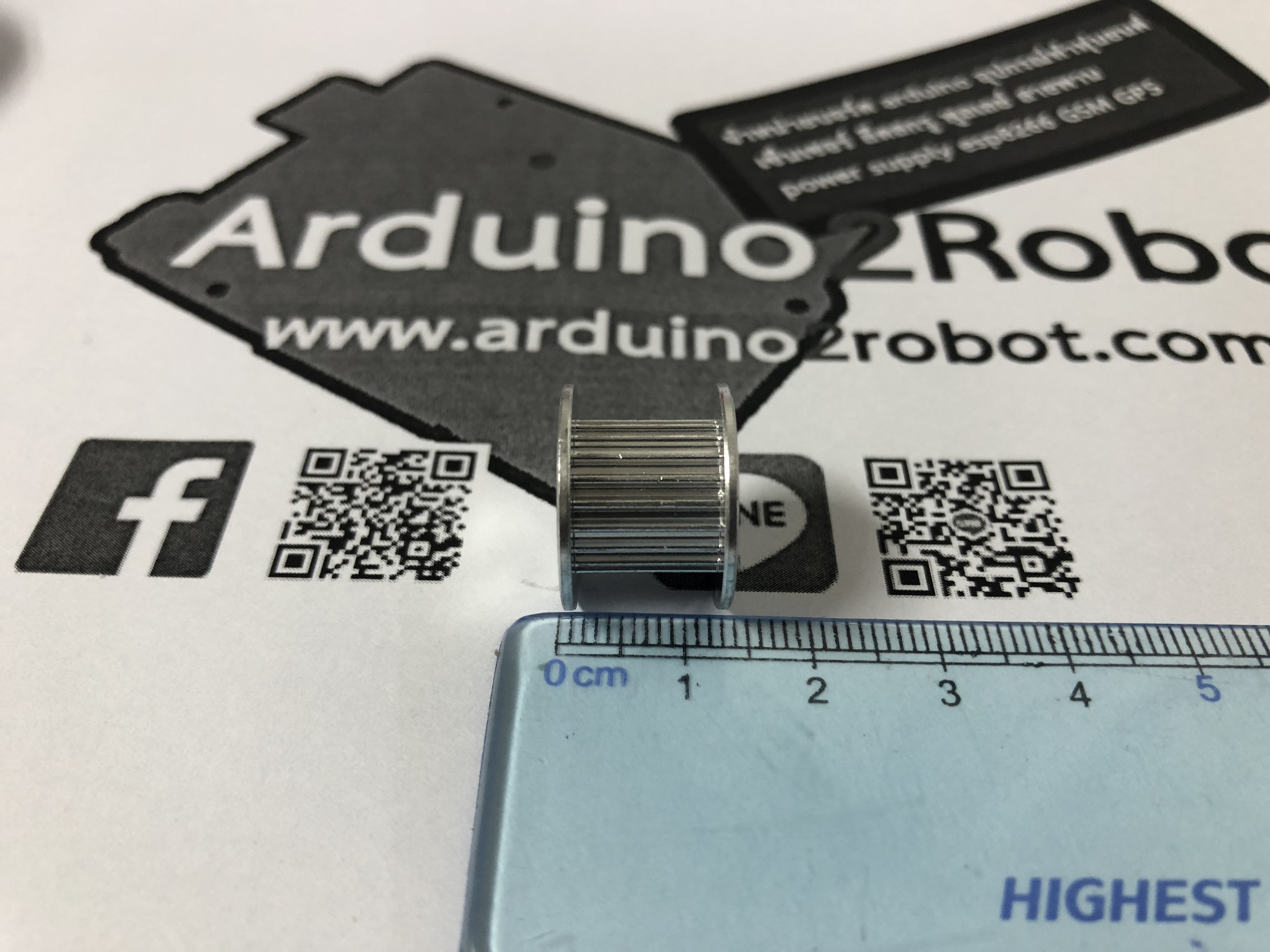 Wheel Pulley 20 ฟัน สำหรับสายพานกว้าง 10mm (ใส่แกน 5mm)