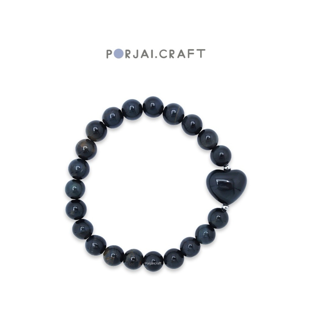 Blue Tiger Eye Beaded Bracelets สร้อยข้อมือไทเกอร์อาย