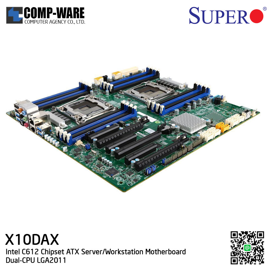 Supermicro X10DAX Intel C612 Chipset ATX Server/Workstation Motherboard Dual-CPU LGA2011