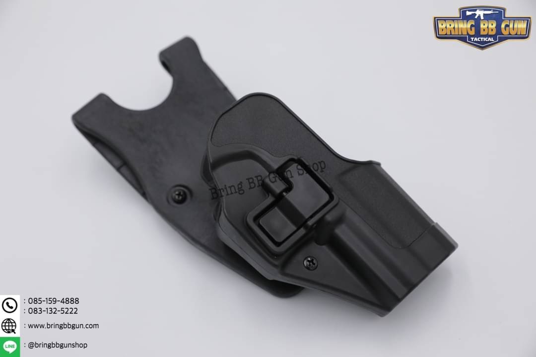 ซองปืนพกนอก + เพลทลดต่ำ ยี่ห้อ Black Hawk