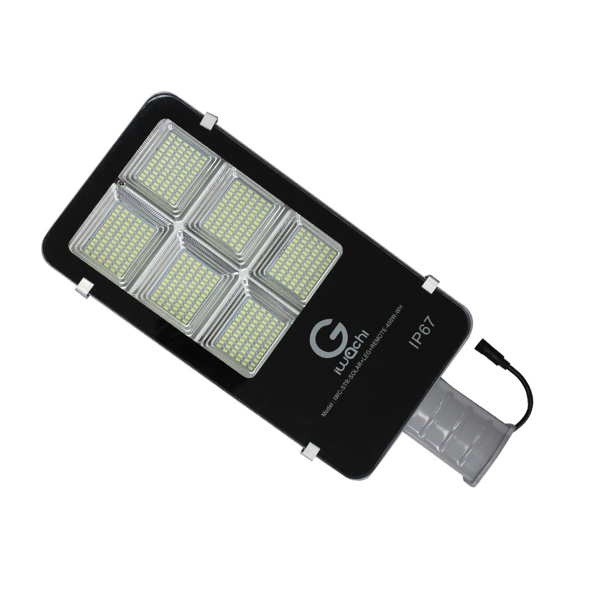 IWC-STR-SOLAR+LEG+REMOTE-400W-WH โคมไฟถนน โซล่าเซลล์ พร้อมรีโมท