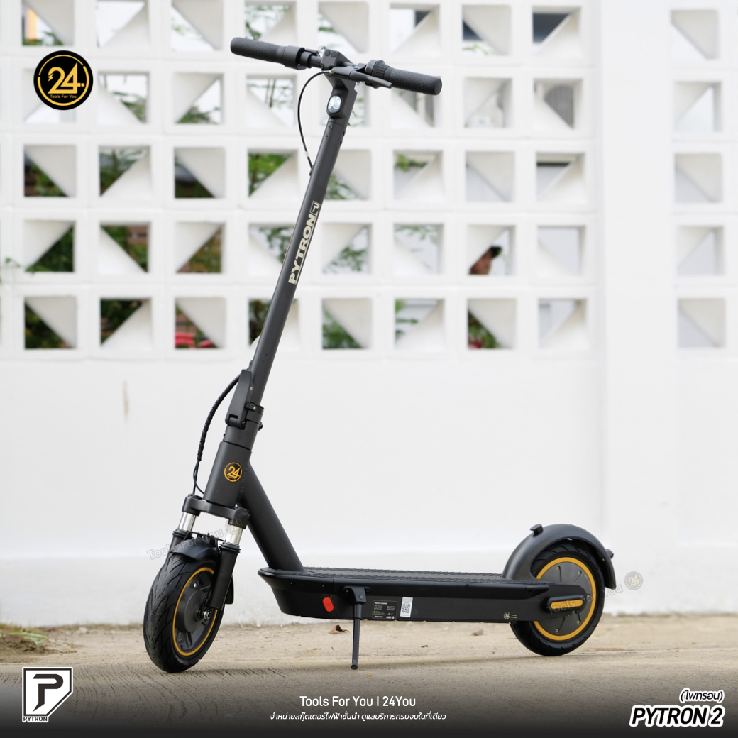 PYTRON2 (ไพทรอน) 350W 36V 15.6Ah อัพเกรดโช๊คหน้า+ยางตัน PT2 ประกันศูนย์ 1 ปี + After service ︳24YOU