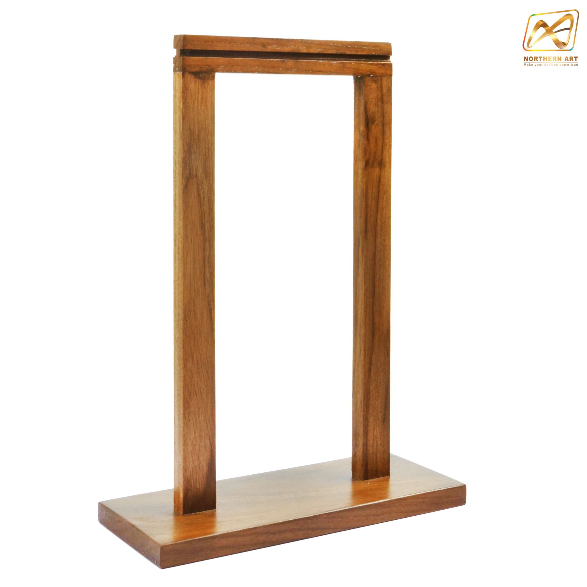 เมนูสแตนไม้ ตั้งโต๊ะ D8 ขนาดA4 ไม้จริงสีสักพร้อมห่วง 2 อันและซอง 5 ซอง โชว์งานพิมพ์ 2 ด้าน