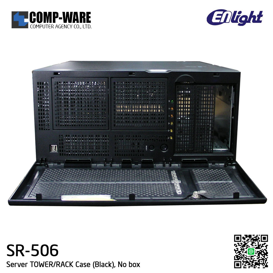 Enlight SR-506 5U Pedestal Server Chassis Black ATX CEB EEB W/ One Fix Internal HDD Bracket No PSU