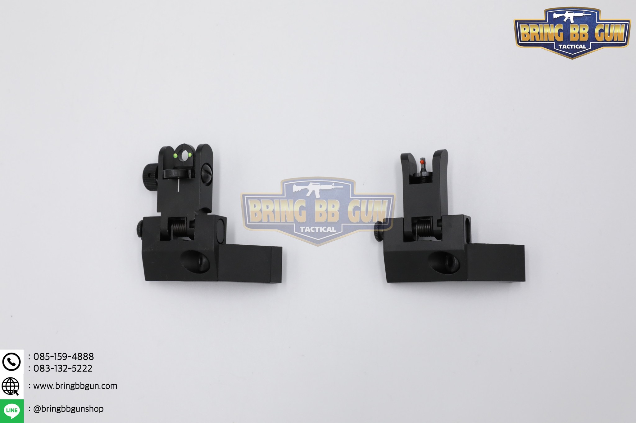 ศูนย์หน้า-หลังเฉียงพับได้แบบโลหะ รุ่น ศูนย์เล็งเรืองแสง