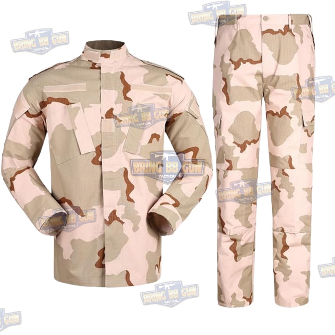 ชุดฝึกพราง (เสื้อ+กางเกง) (ชุด BDU) (Battle Dress Uniform) (ชุดเครื่องแบบลายพราง)