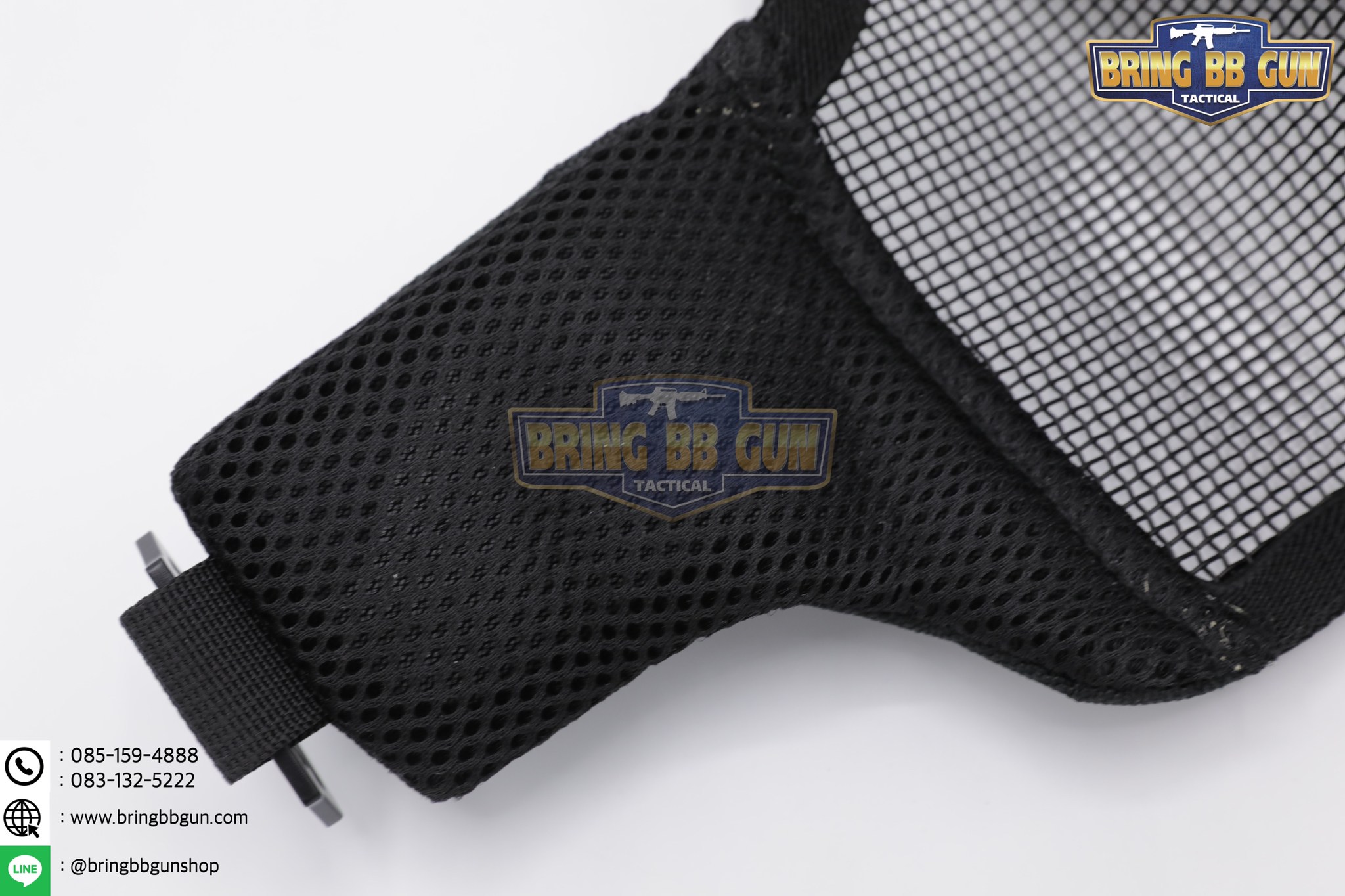 หน้ากากตะแกรงครึ่งหน้า รุ่นแก้มผ้า