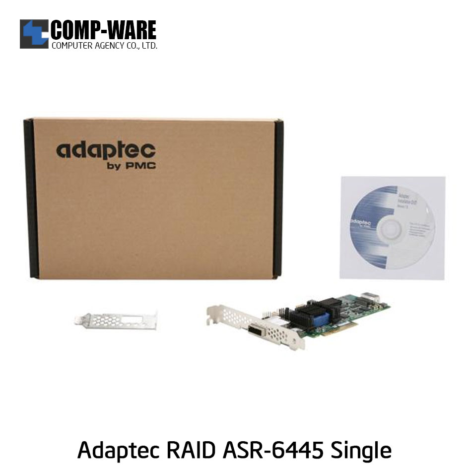 Microsemi Raid Controller 2270200-R (4-Port Internal,4-Port External) PCIe ASR-6445 Single