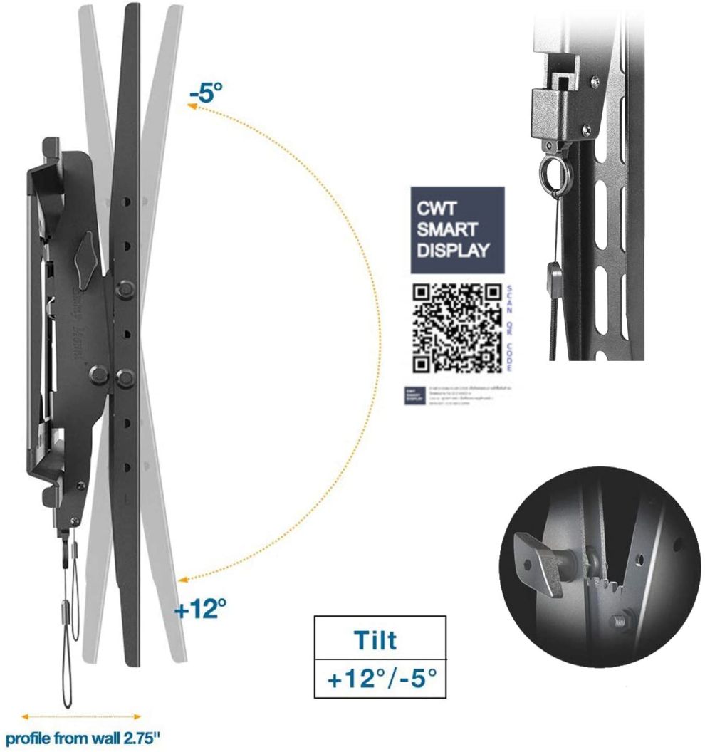 ขาแขวนทีวี 65"-90" แบบติดผนัง 6031B (DF80T)