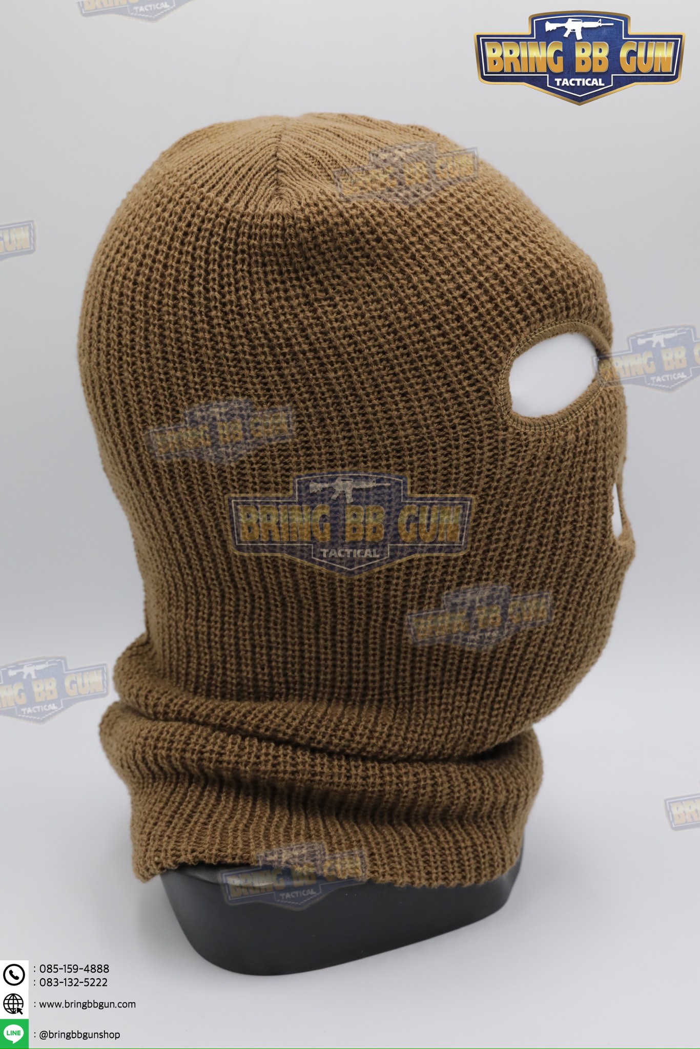 โม่งไหมพรม 3รู แบบผ้าหนา