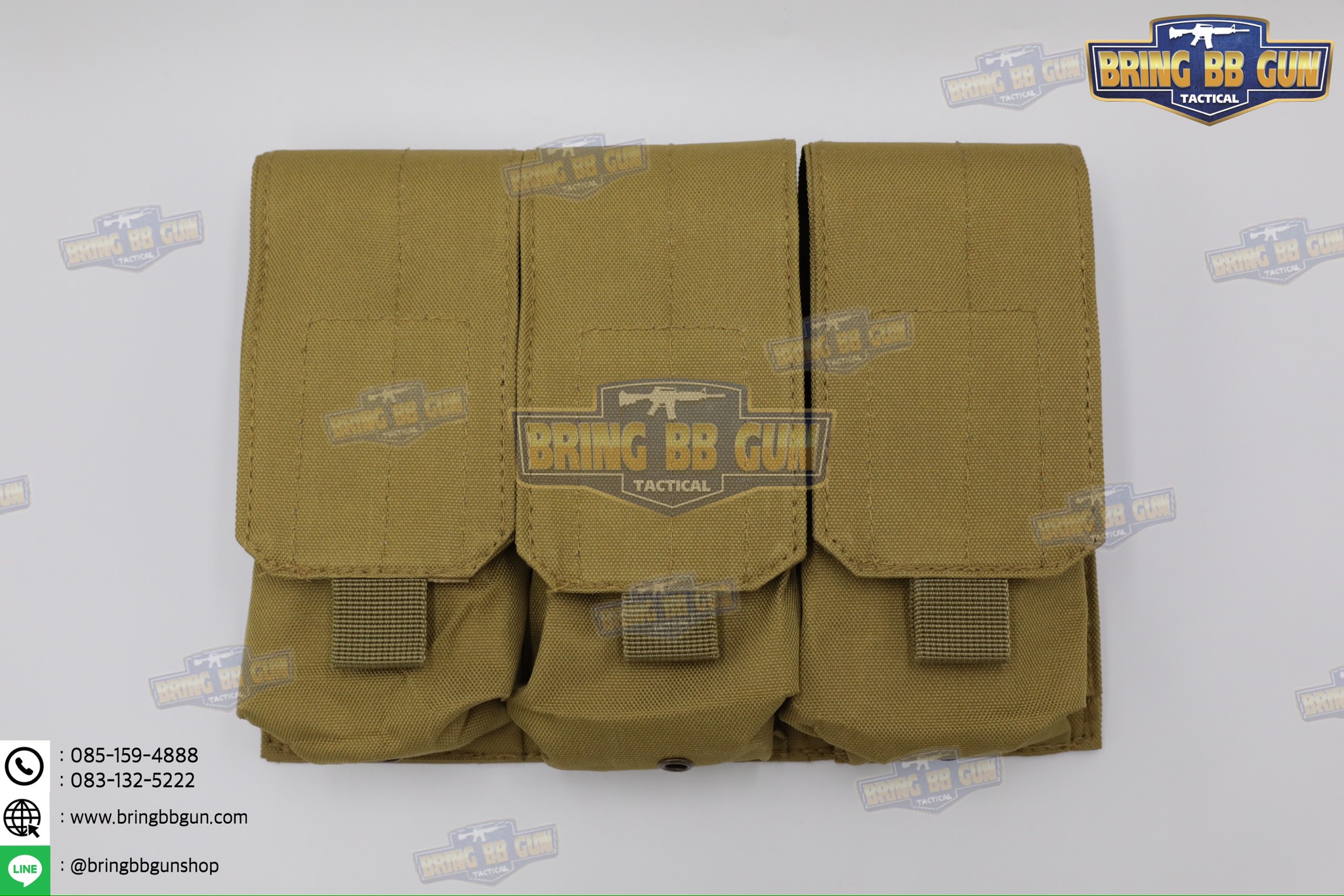 เพ้าแม็กกาซีนปืนยาวมีฝาปิด (แบบผ้า) รุ่น 3ช่อง