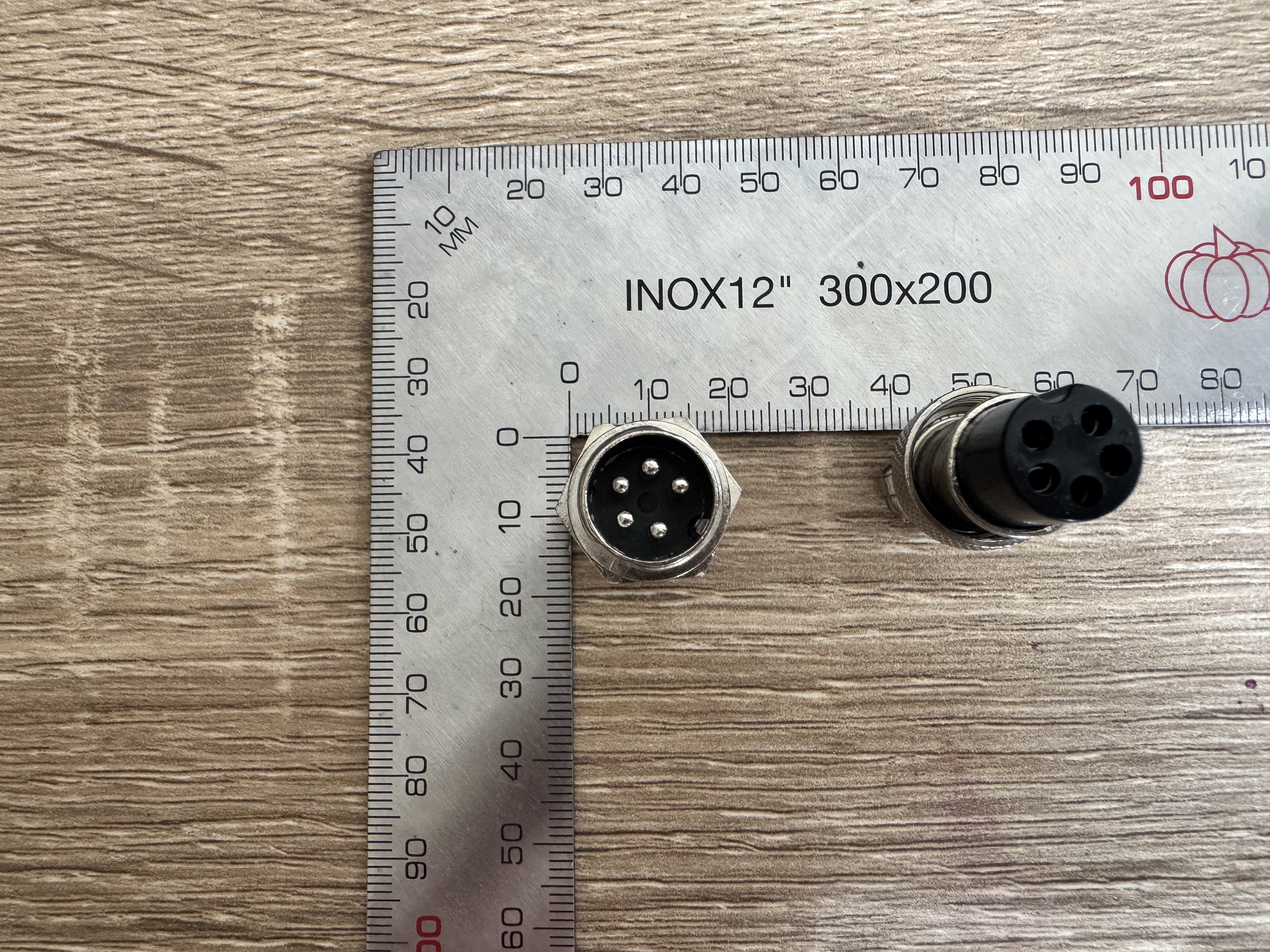 ขั้วต่อสายไฟ 5 เส้น GX16 5 Pin Male & Female 16mm L70-78 Circular Aviation Socket Plug Wire Panel Connector for diy (1 ชุด)