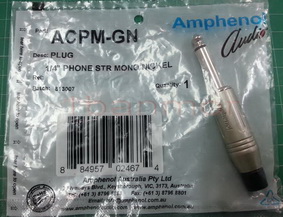 Amphenol Audio PLUG MIC Mono ตัวผู้คุณภาพสุดยอด ระดับโลก ของแท้ 100เปอร์เซนต์