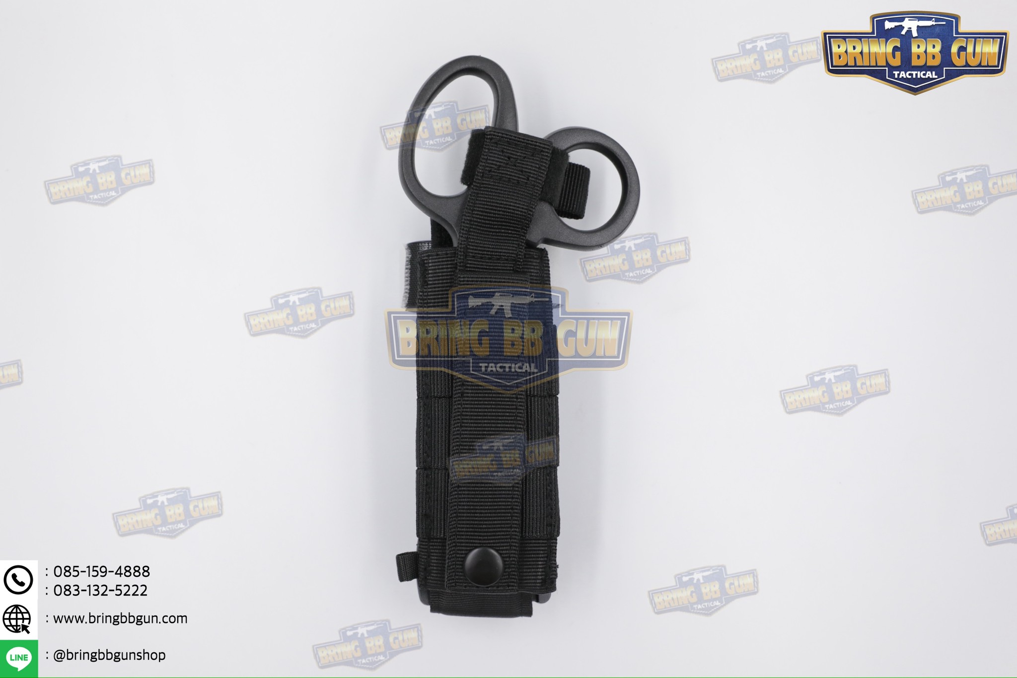 เพ้าผ้าใส่สายห้ามเลือด และ กรรไกรสนาม แบบเปลือย (ซองผ้าใส่ทูนิเก้+กรรไกรสนาม)