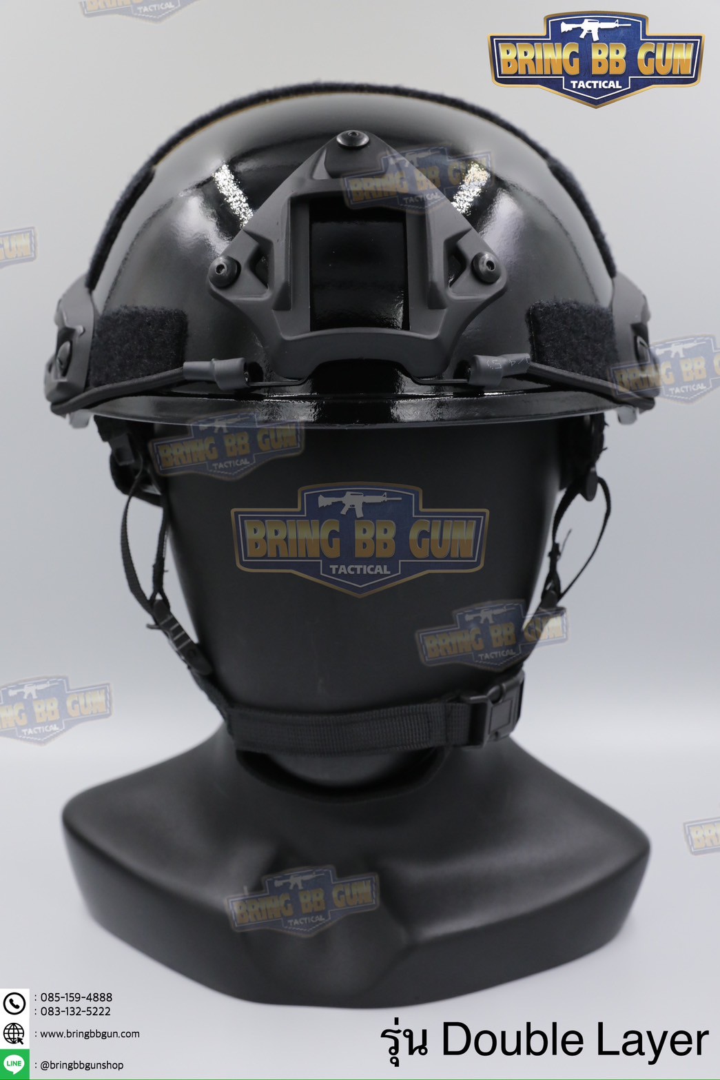 หมวกสายตรวจทรง Fast (หมวกฟาส) หมวกฟาส สีทอง-ดำ (Fast Helmet)