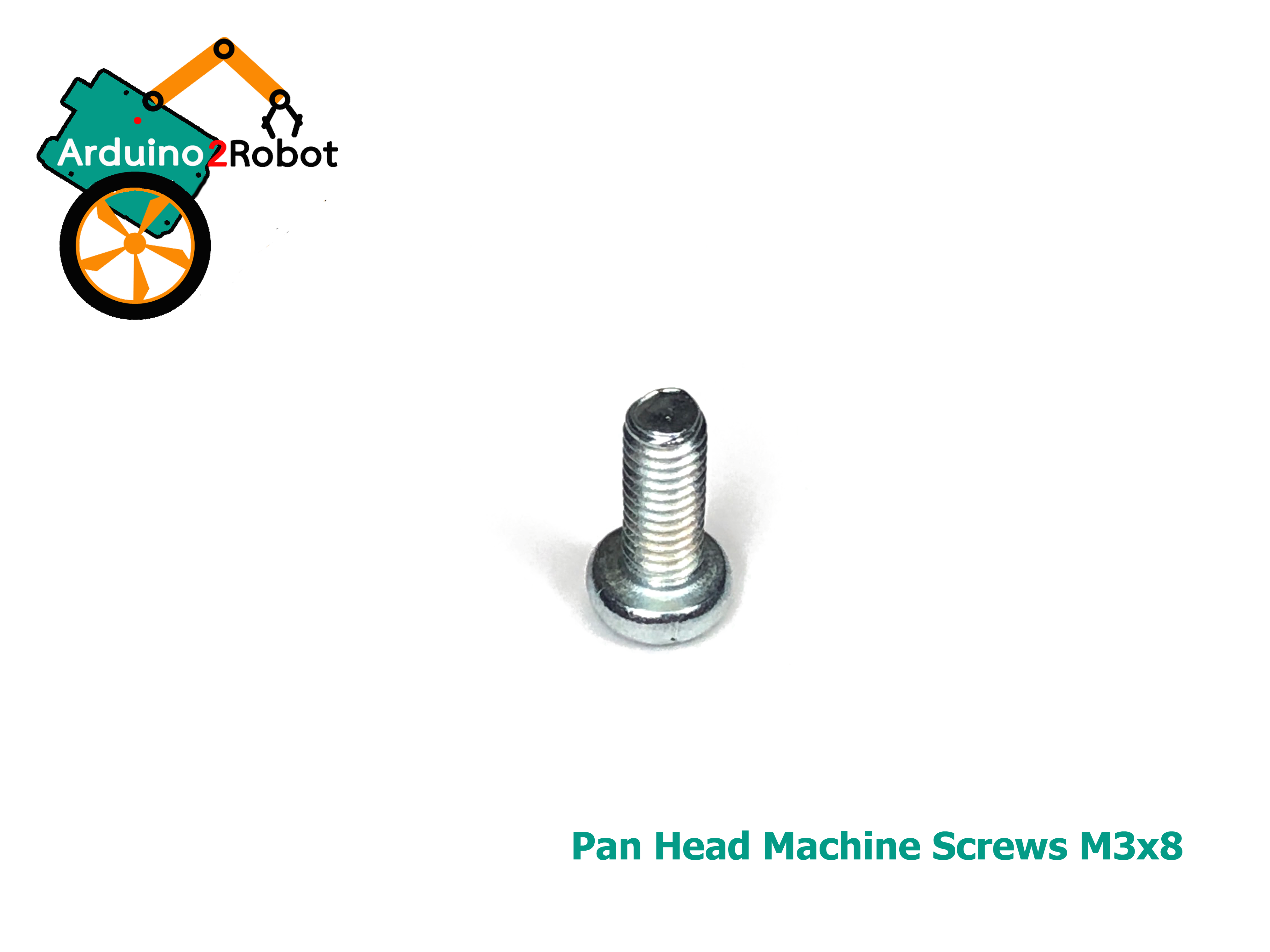 สกรูหัวแฉกเหล็ก M3x8 ความยาวเกลียว 8 mm (pan head machine screw)