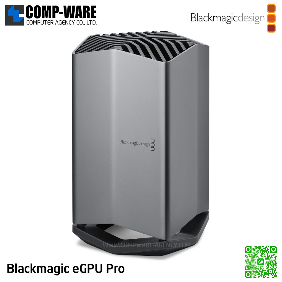 Blackmagic eGPU Pro workstation-class graphics performance on any Thunderbolt 3