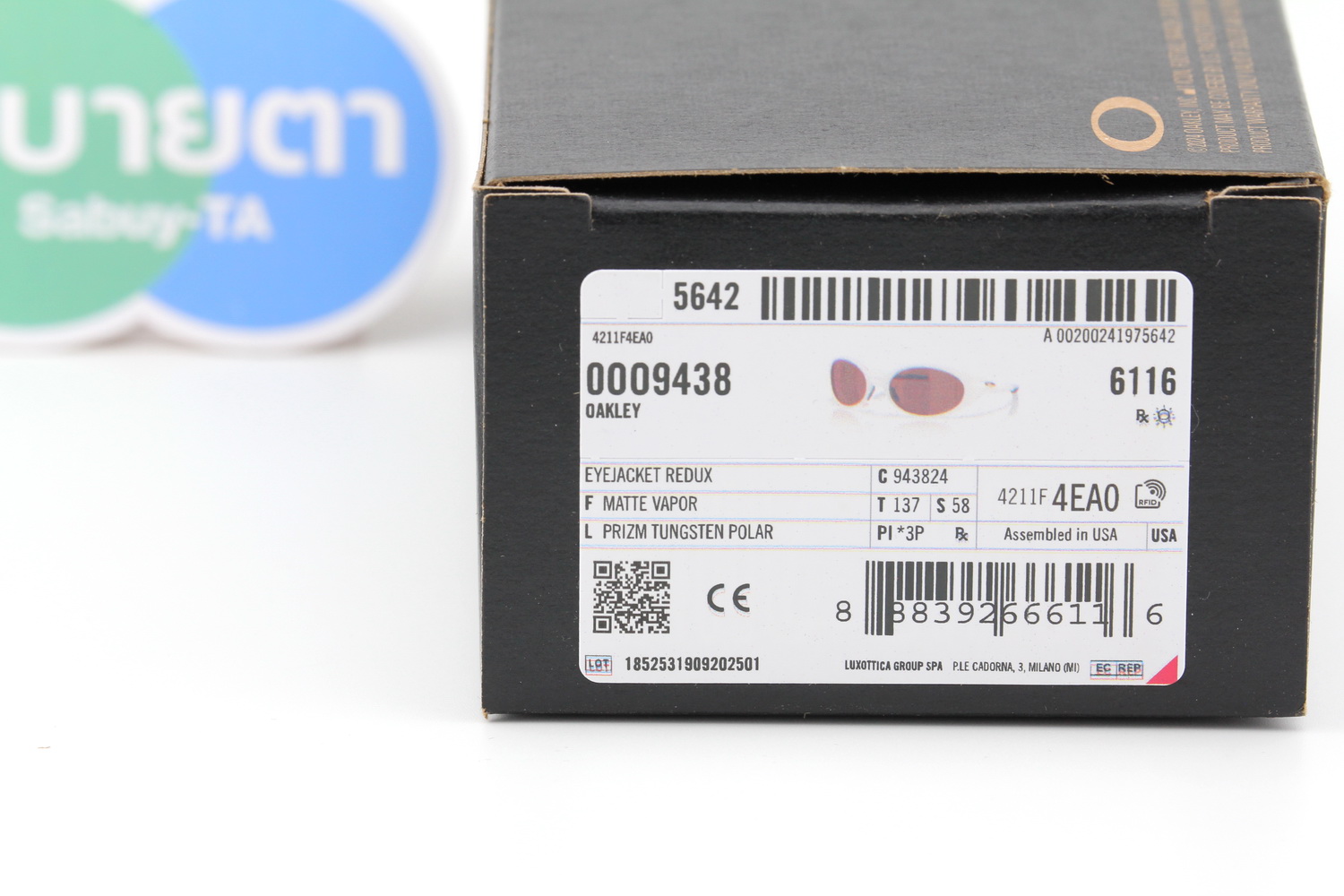 Oakley Eyejacket Redux Matte Vapor / Prizm Tungsten Polarized SKU#OO9438-24