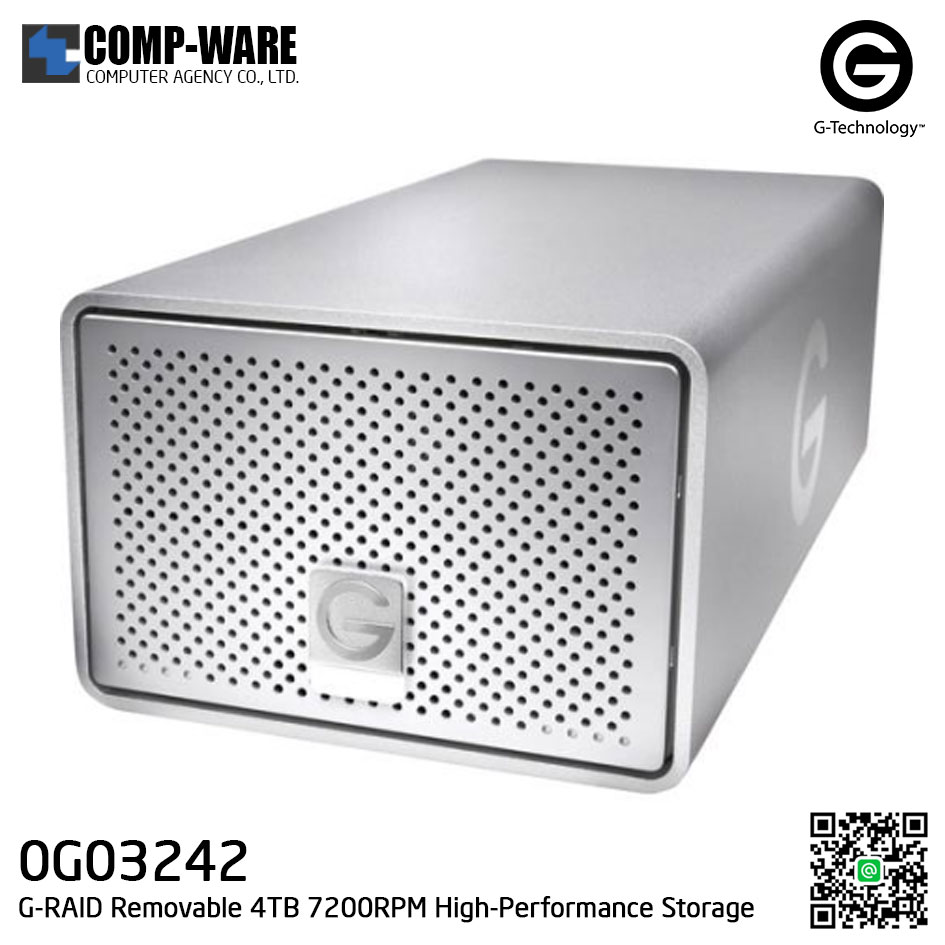 G-Technology G-RAID Removable 4TB 7200RPM High-Performance Removable Drive Storage System - 0G03242
