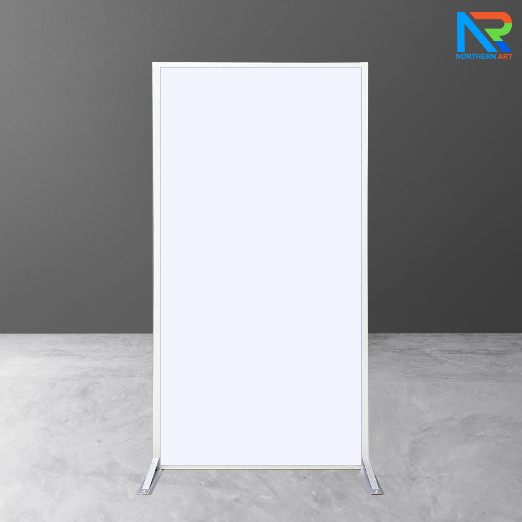 เช่าบอร์ดนิทรรศการ แบบตั้งเดี่ยว ขนาด (W)100 x (H)200 cm. พร้อมขาตั้ง โครงอะลูมิเนียม ถอดประกอบได้