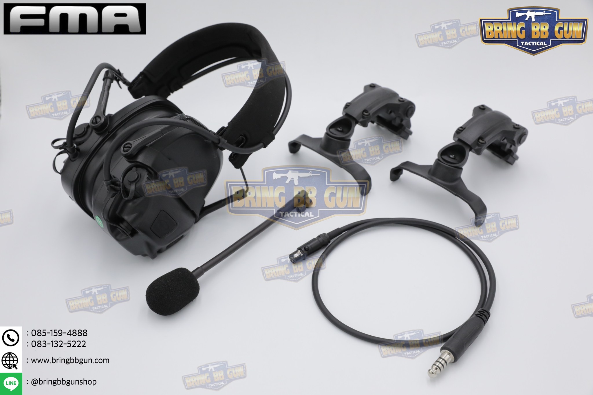 หูฟังสื่อสารตัดเสียงได้ ทรง Ops-Core AMP ยี่ห้อ FMA (FCS AMP tactical communication shooting headset noise reduction) (AMP)