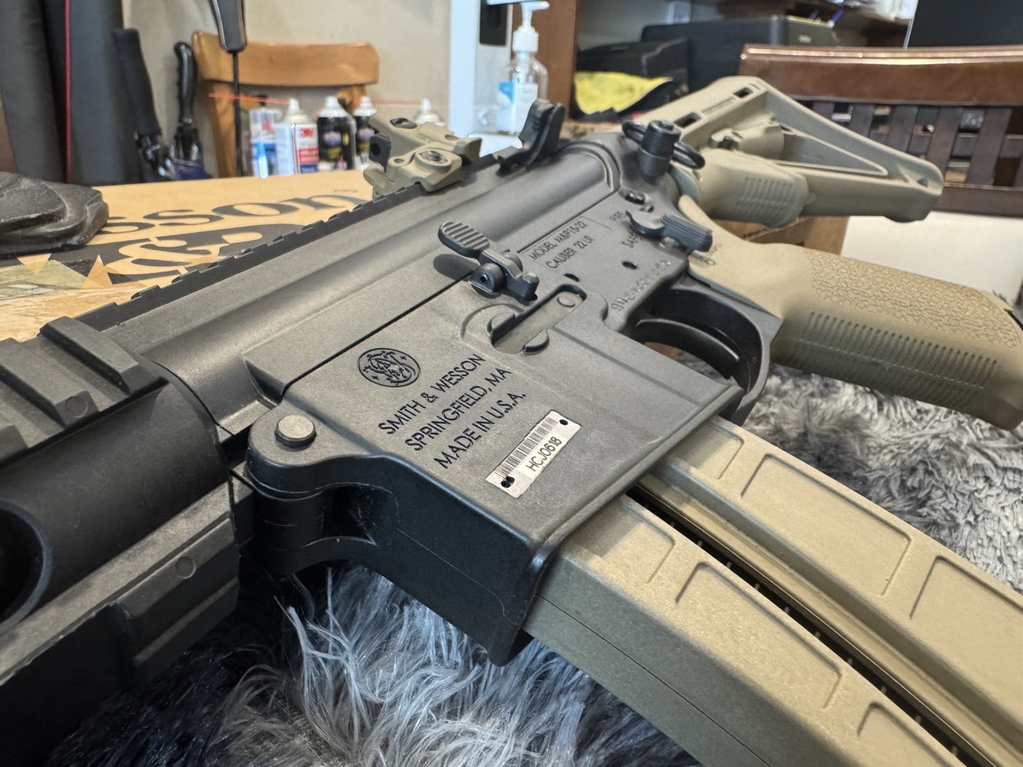 ** ติดจอง **[ปืนฝากขายมือสอง] Smith MP15-22 .22LR สภาพดี สีทราย ราคาดีน่าโดน น่าใช้งาน !!