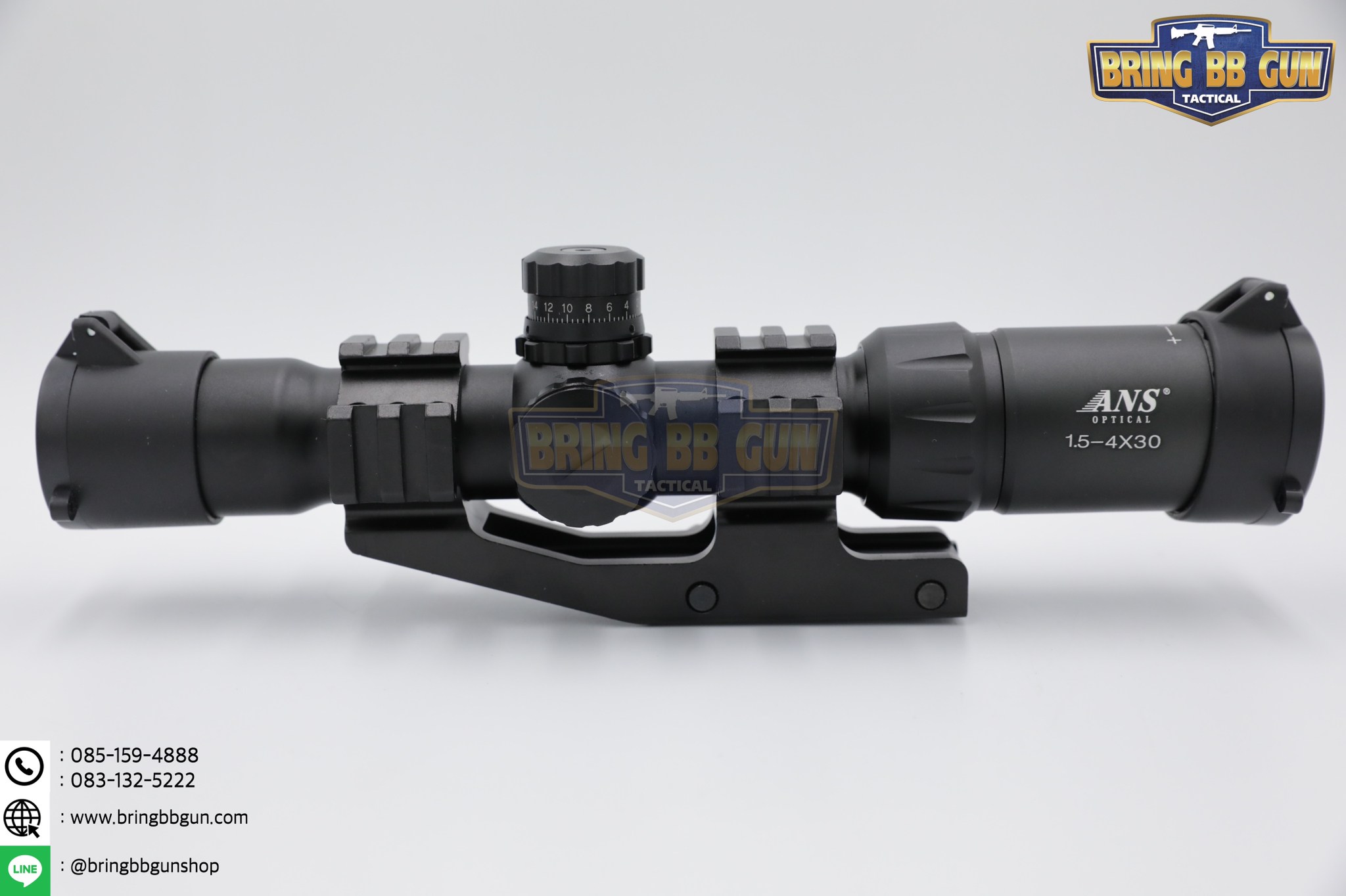 สโคปยิงไว 1.5-4x30 ยี่ห้อ ANS (CQB Scope 1.5-4x30) เป้ามี2แบบให้เลือก #Mil-Dot (เป้าเครื่องหมายบวก) #Arrow Reticle (เป้าลูกศร)