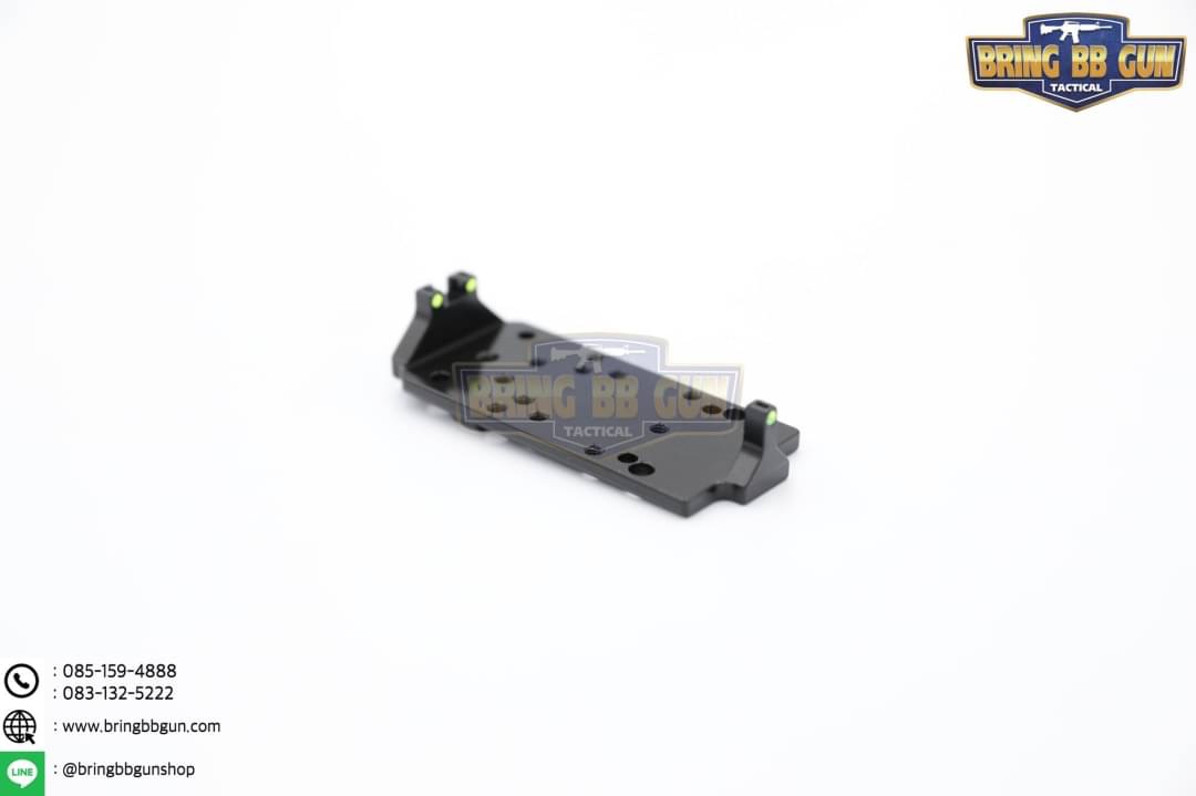 เพลทติดดอท Universal + ศูนย์เปิดเรืองแสง รุ่น Glock (Glock Universal mount)