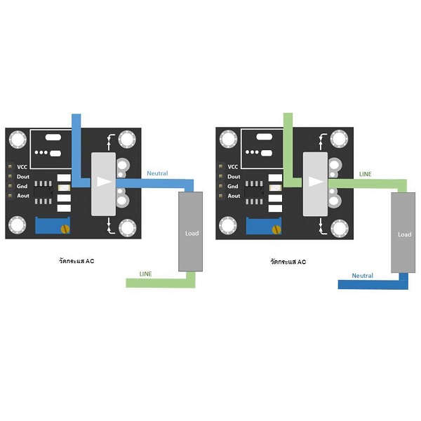 WCS1800 Hall Current Sensor (35A(DC) / 25A(AC)) ThaiEasyElec Electronic for Embedded System