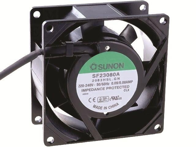พัดลม SUNON แท้ 100% SF23080A-2083HSL.GN 220V 3นิ้ว ขนาด 80 X 80 X 38 mm.