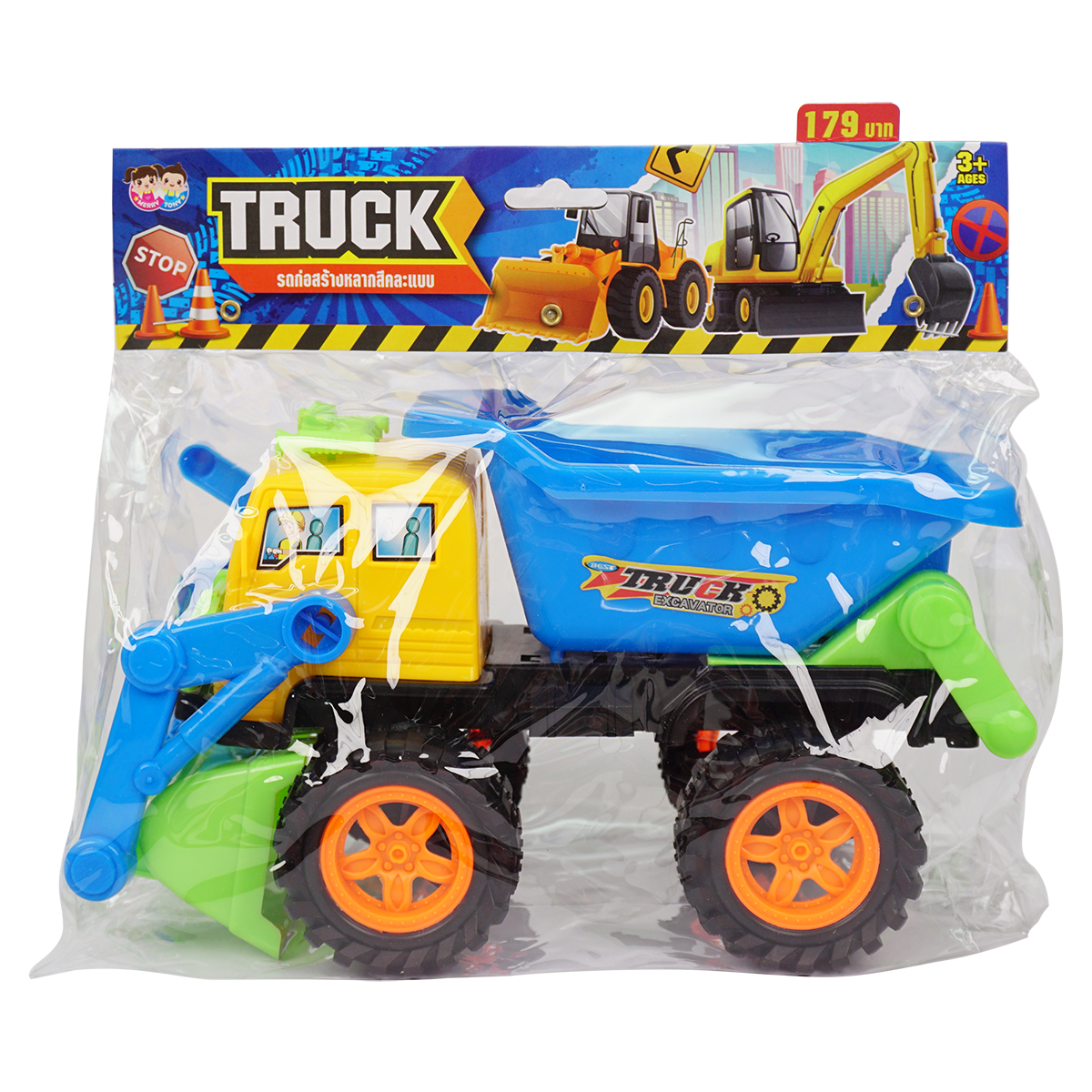 รถก่อสร้างหลากสีคละแบบ ของเล่นเด็ก ของเล่นเสริมพัฒนาการ T001-JM001117B0 - 6267993433459
