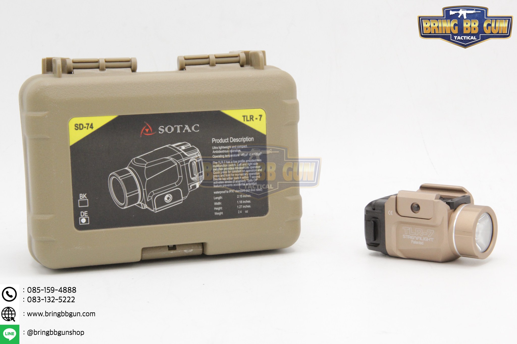 ไฟฉายติดปืนสั้น ทรง Streamlight รุ่นTLR-7