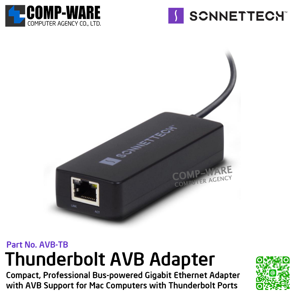 Sonnet Thunderbolt AVB Adapter for MAC [AVB-TB] รับประกัน 1 ปี