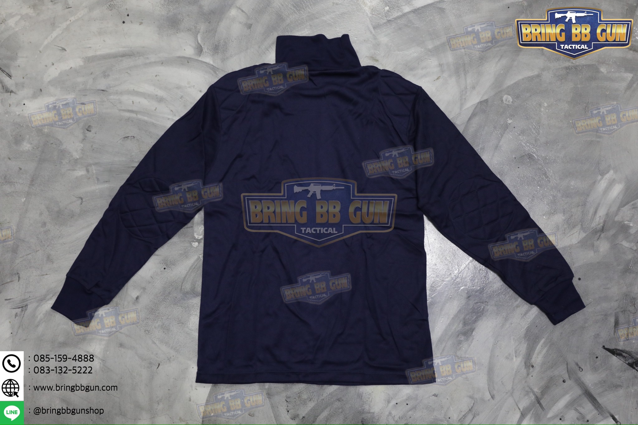 เสื้อยืดแขนยาว บุไหล่ คอเต่า (ผ้า TC)