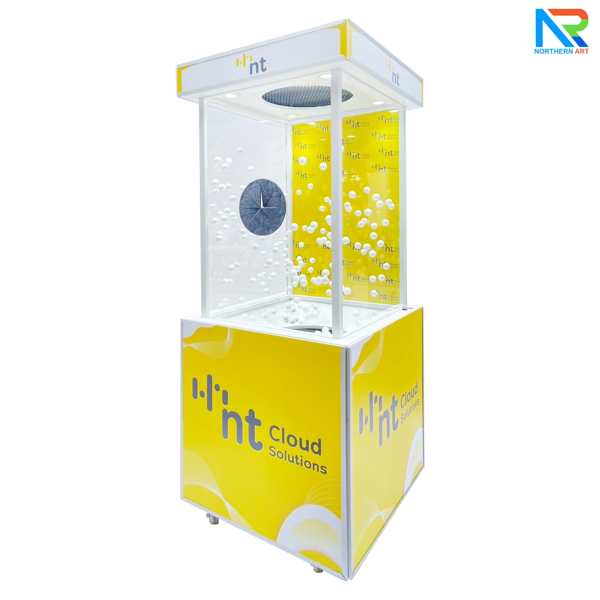 เกมส์ตู้ลม ตู้ลมจับรางวัล (W)70 x (L)70 X (H)185 cm. พร้อมงานพิมพ์ ไม่รวมลุกบอลโฟม