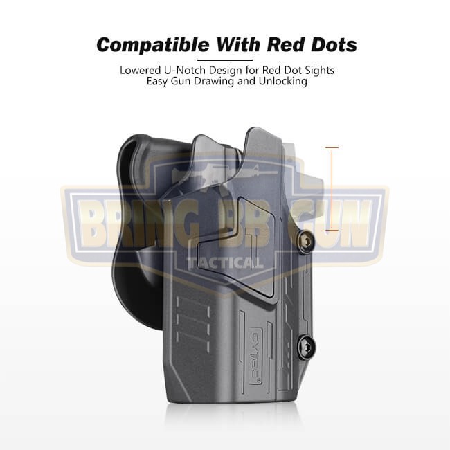 ซองปืนพกนอกปลดนิ้วชี้ Universal ติดไฟฉาย ยี่ห้อ Cytac รุ่น Mega-Fit Light Holster (Cytac Mega-Fit Light Holster) (ซองปืนพกนอกใส่ปืนได้หลายรุ่น)