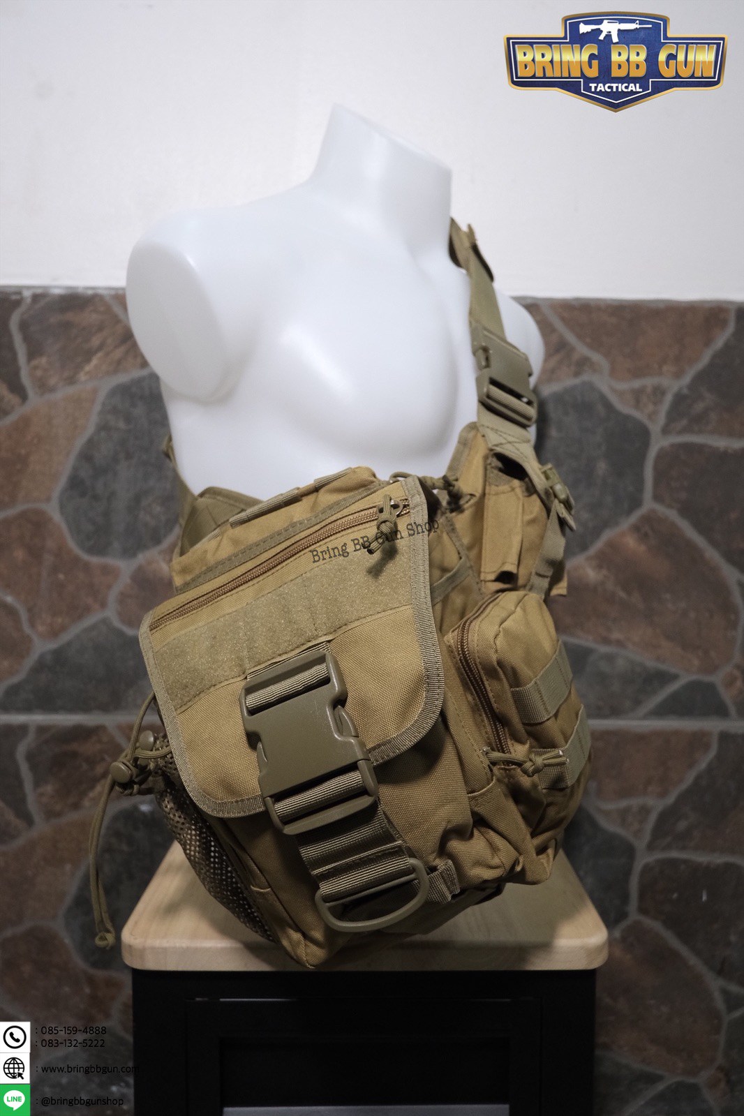 กระเป๋าสะพายข้าง-คาดอก รุ่น ทรงสามเหลี่ยม (เป้สะพายหลัง)