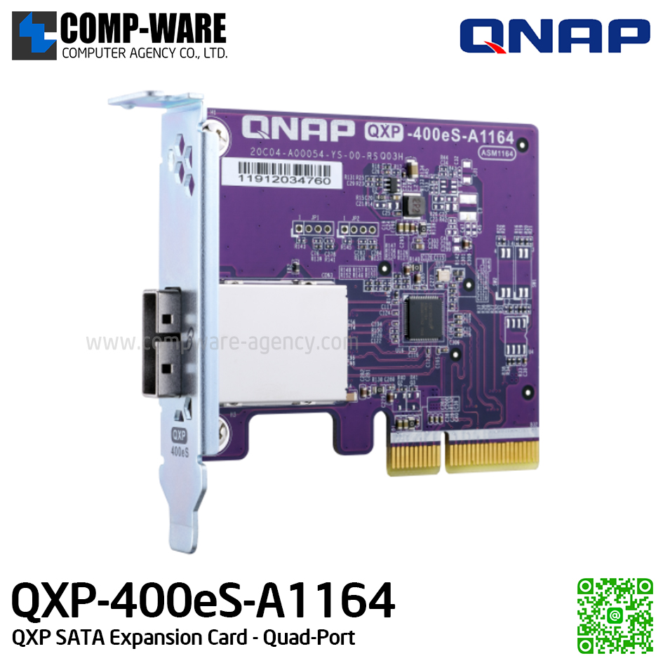 QNAP QXP-400eS-A1164 Quad-Port PCIe 3.0 SATA Expansion Card - Spare Part