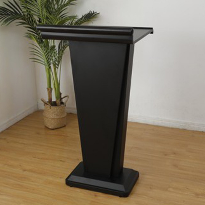 โพเดียมไม้ สีดำ ทรงโมเดิร์น TOPตรง ขนาด (W)56 x (L)43 cm. สูง 112 cm.