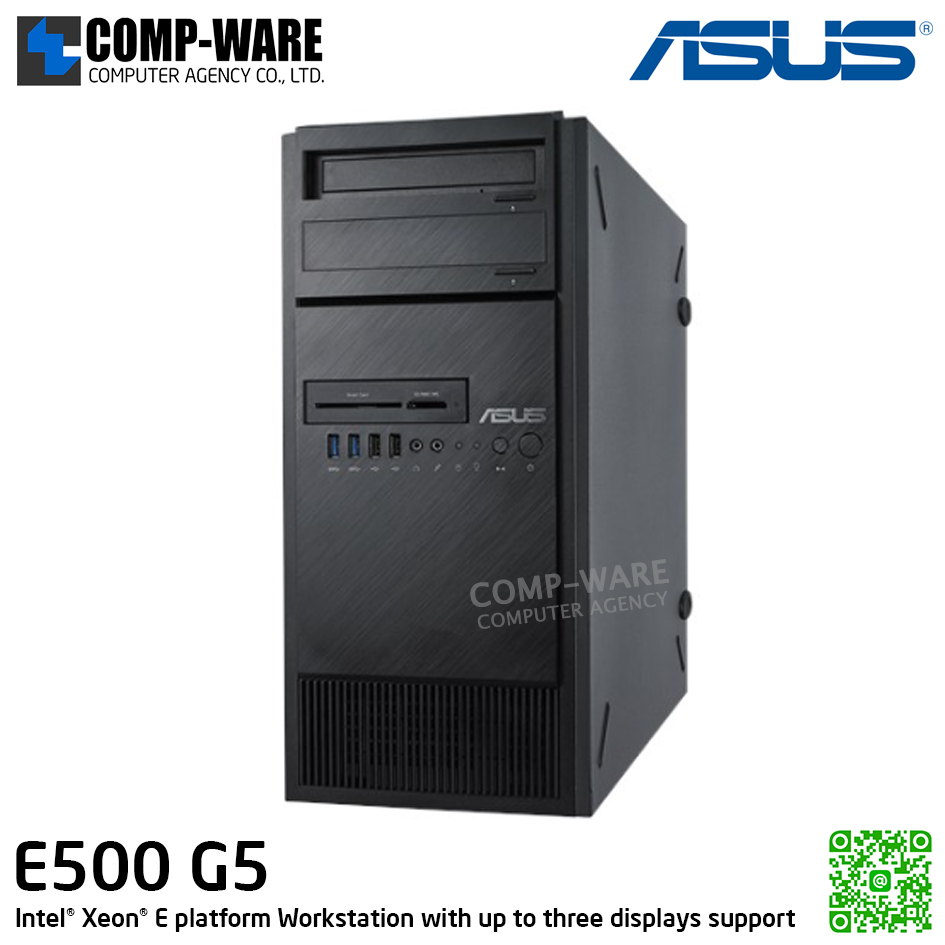 Asus WorkStation E500 G5 / Intel Xeon E-2224G / 16GB DDR4 / 256GB M.2 2280 SSD PCIe / NVIDIA QUADRO P2000 / PSU 550W GOLD ATX / Windows 10 Pro / 3Y ARS Warranty / ASU-SF00Q1-M15840