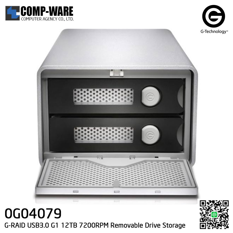 G-Technology G-RAID USB3.0 G1 12TB 7200RPM Removable Drive Storage - 0G04079
