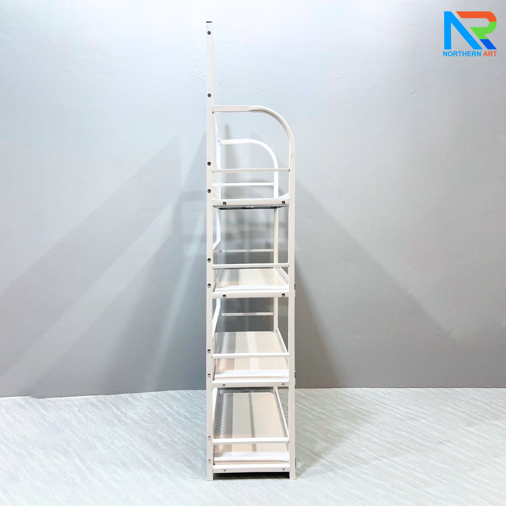 เช่าชั้นวางสินค้าเหล็ก 4 ชั้น สีขาว ขนาด (W)60 x (D)30 x (H)160 ซม. ถอดประกอบได้